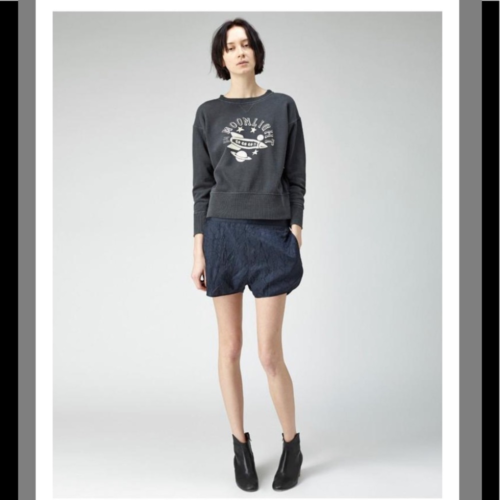 Acne Studios Run Crinkle Shorts in Navy